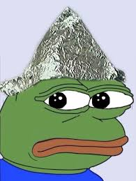 Sad tinfoil Pepe